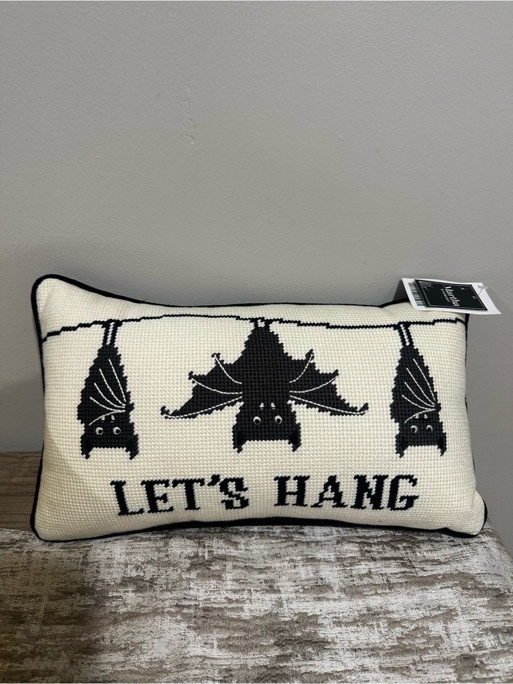 Martha Stewart Let’s Hang Bat Pillow – Spooky Halloween Decor